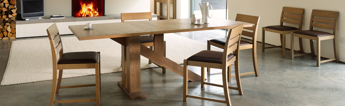 Quercus Oak Dining Furniture From Con, Contemporary Oak Dining Chairs Uk