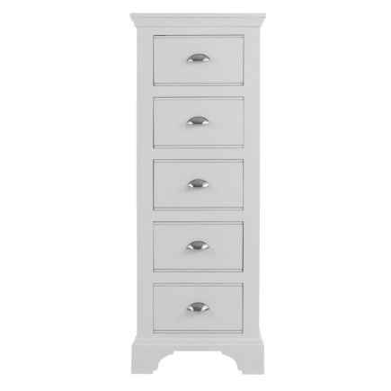 Nouveau Painted 5 Drawer Narrow Chest Con-Tempo Furniture