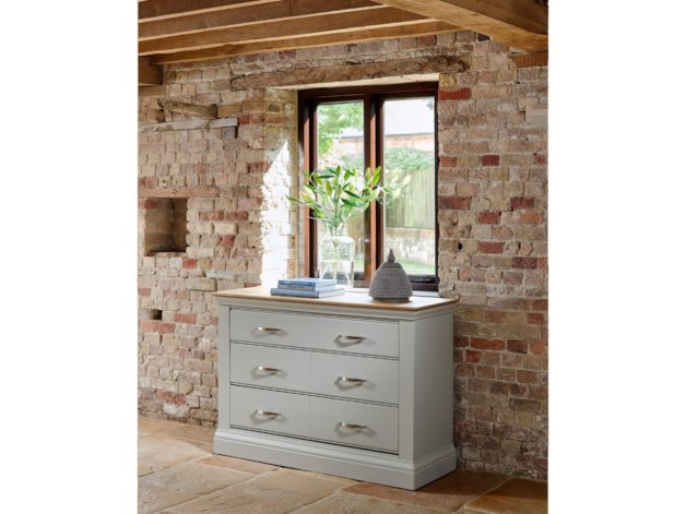 lusso french grey painted chest of drawers