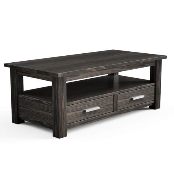 Quercus Solid Oak Coffee Table With  Drawers Con-Tempo Furniture 14