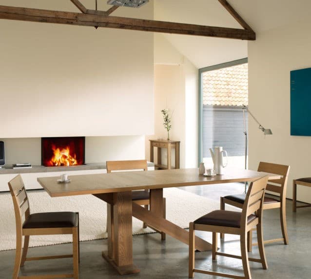 quercus contemporary oak dining room furniture Venice oak dining tables