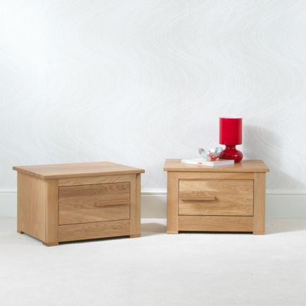 Ora Oak Large Bedside Table 1 Drawer Con-Tempo Furniture