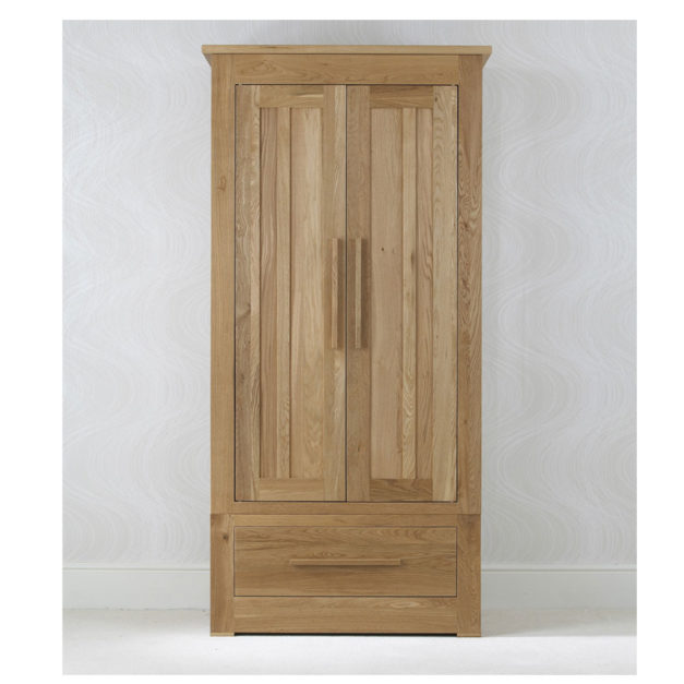 Ora Oak Wardrobe With Drawer 0.9m Con-Tempo Furniture