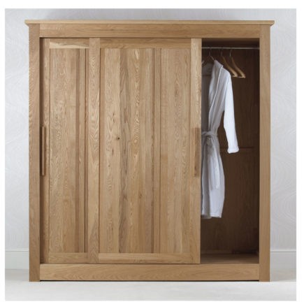 Oak bedroom furniture sliding door wardrobes