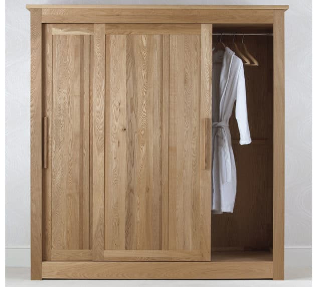 Oak bedroom furniture sliding door wardrobes