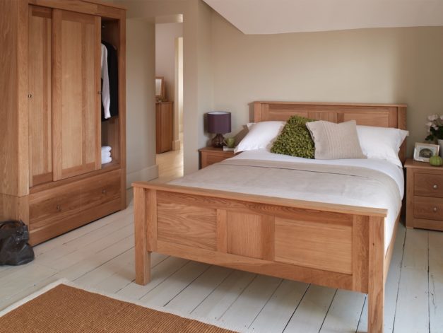 Ora Oak Wardrobe with Sliding Doors & Drawer 1.2m Con-Tempo Furniture