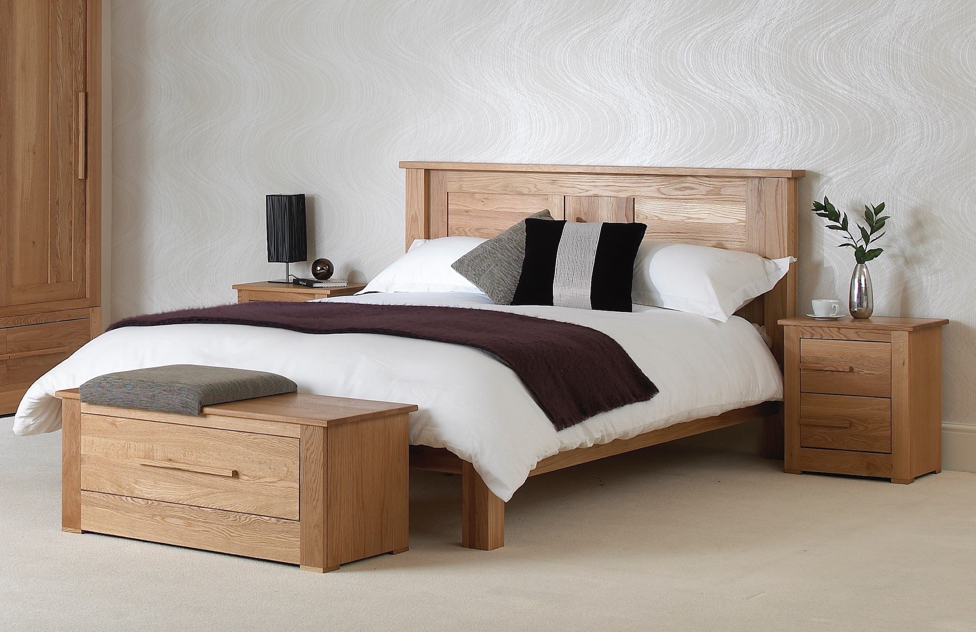 Ora Oak Panel Bed LFE Con-Tempo Furniture 2
