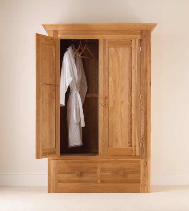 Quercus Solid Oak Ladies Wardrobe 1.2m Con-Tempo Furniture 2