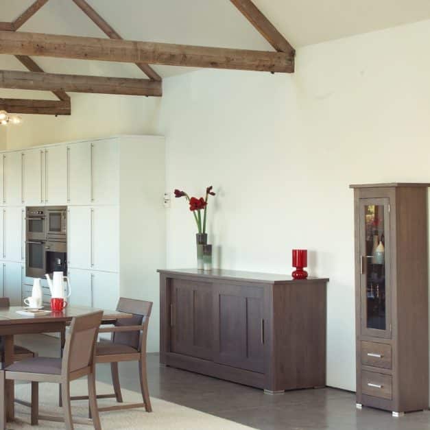 Quercus Solid Oak Tall Boy Cabinet Con-Tempo Furniture
