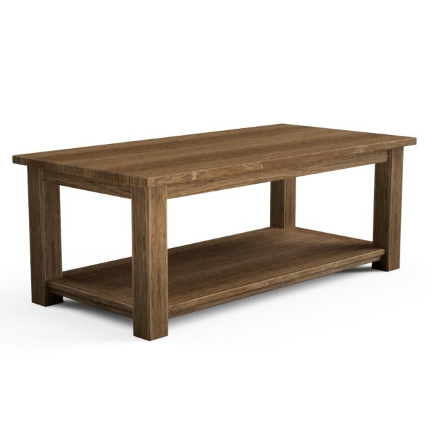 Quercus Solid Oak Coffee Tables With Shelf 4-2 Con-Tempo Furniture