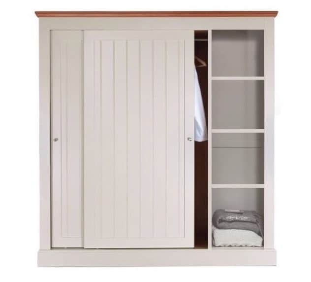 Impello painted sliding door wardrobes 1.8m with shelving Con-Tempo Furniture