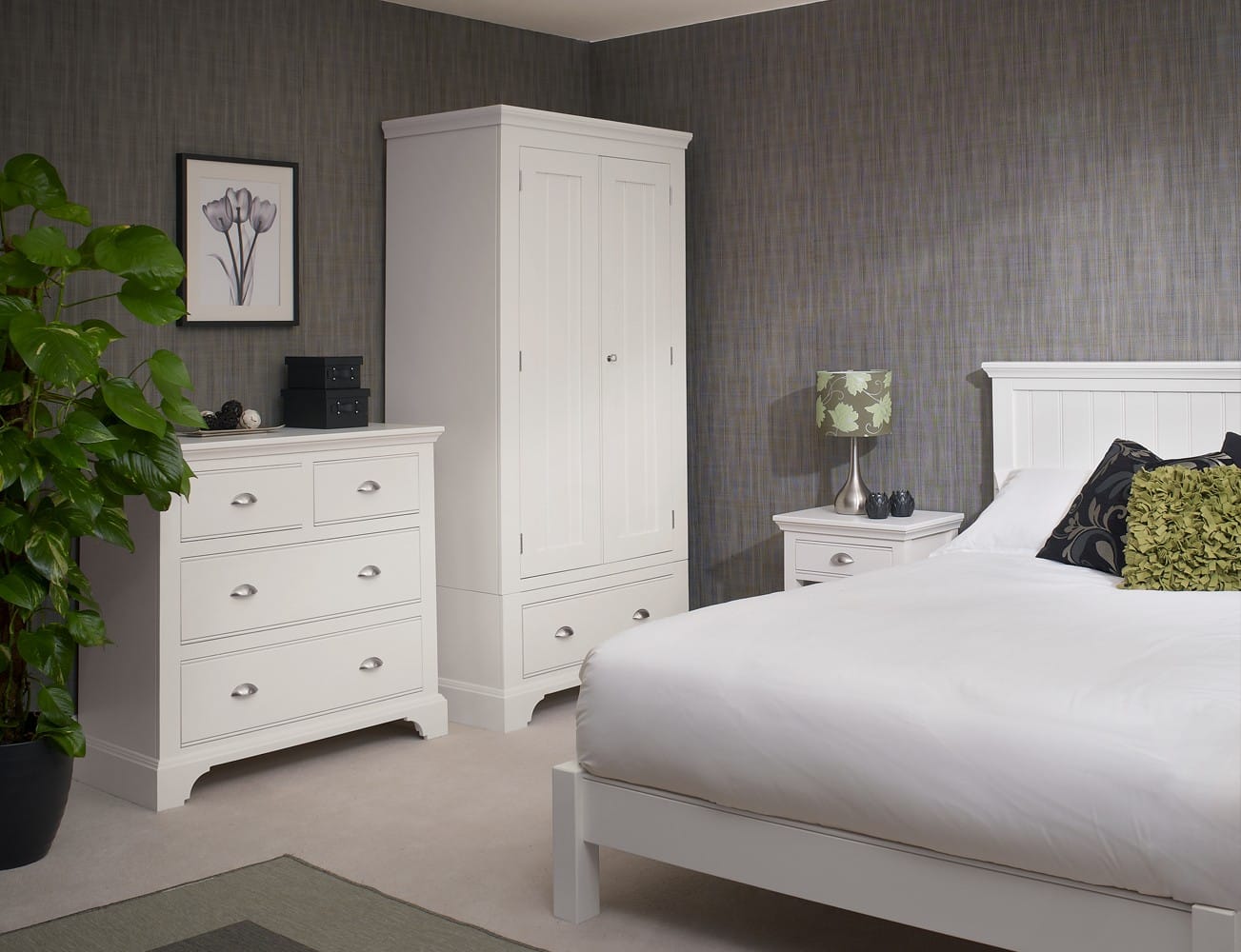 Nouveau painted wardrobe with drawers 1.2m Con-Tempo Furniture 2