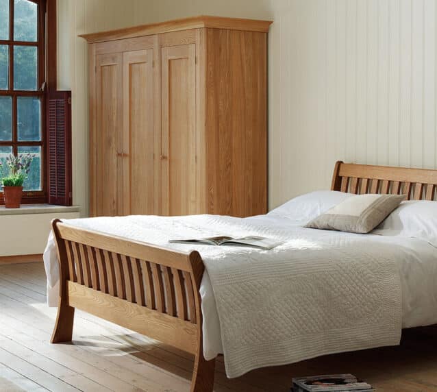 Quercus Solid Oak Paris Bed Con-Tempo Furniture