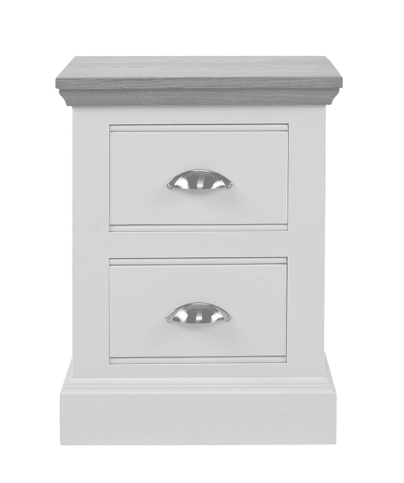 Impello painted small bedside table 2 drawers Con-Tempo Furniture