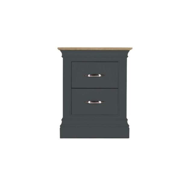 Vienna Painted Small 2 Drawer Bedside Table Con-Tempo Furniture