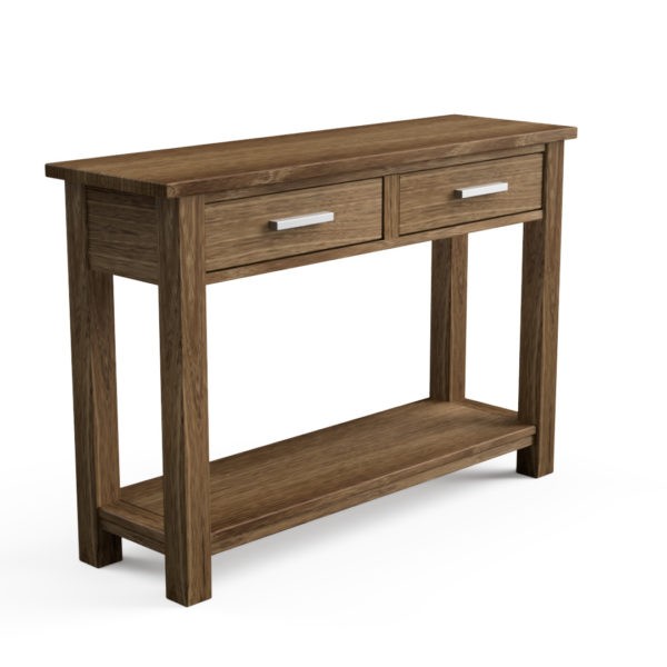 Quercus Solid Oak Console Table Medium Con-Tempo Furniture