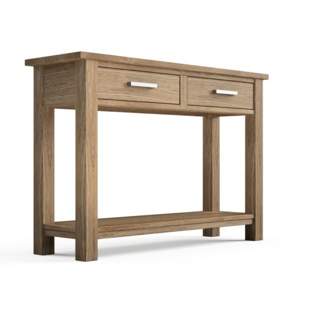 Quercus Solid Oak Console Table Medium Con-Tempo Furniture