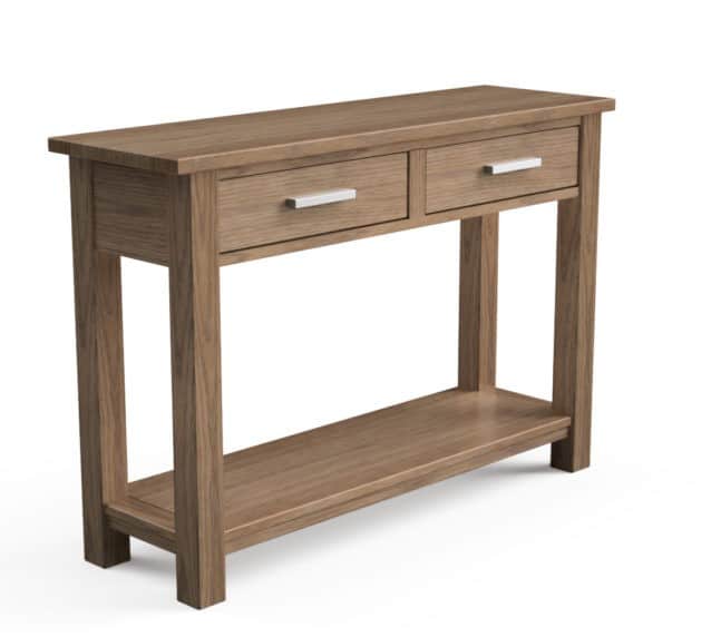 Quercus Solid Oak Console Table 1.2m Con-Tempo Furniture