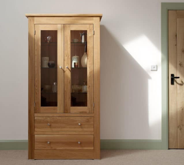 Solid oak clearance corner wardrobe