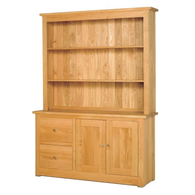 Quercus Oak 2 Drawer 2 Door Filing Chest Con-Tempo Furniture