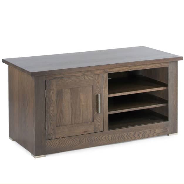 Quercus Solid Oak TV unit 1.2m with door Con-Tempo Furniture 2