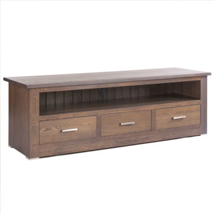 quercus solid oak large TV unit with drawers
