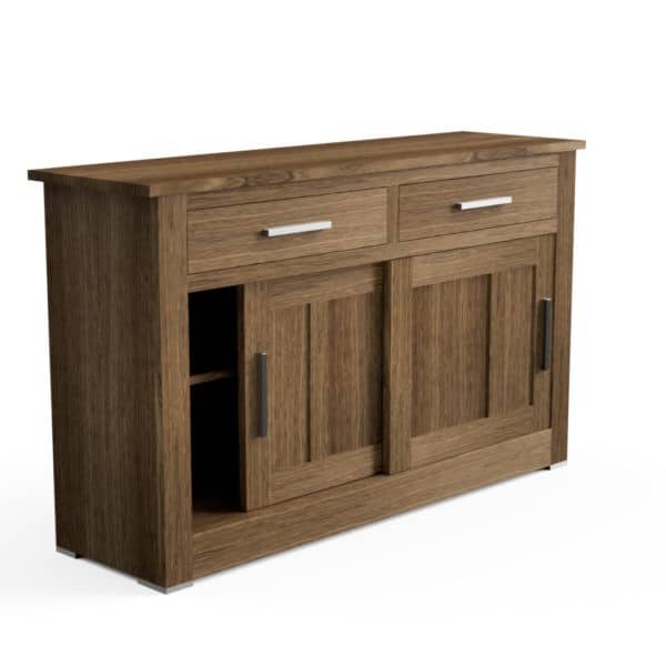 Quercus Contemporary Solid Oak Sliding Door & Drawer Sideboard 1.5m Con-Tempo Furniture 19