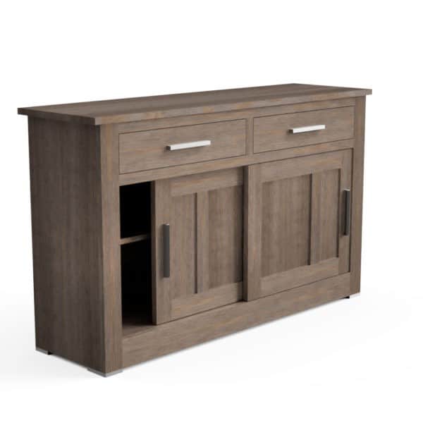 Quercus Contemporary Solid Oak Sliding Door & Drawer Sideboard 1.5m Con-Tempo Furniture 13