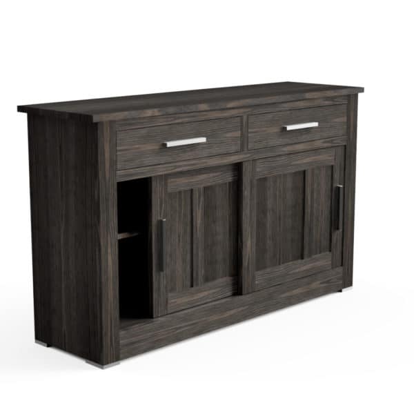 Quercus Contemporary Solid Oak Sliding Door & Drawer Sideboard 1.5m Con-Tempo Furniture 17