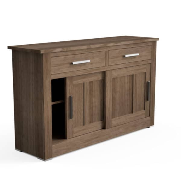 Quercus Contemporary Solid Oak Sliding Door & Drawer Sideboard 1.5m Con-Tempo Furniture 16
