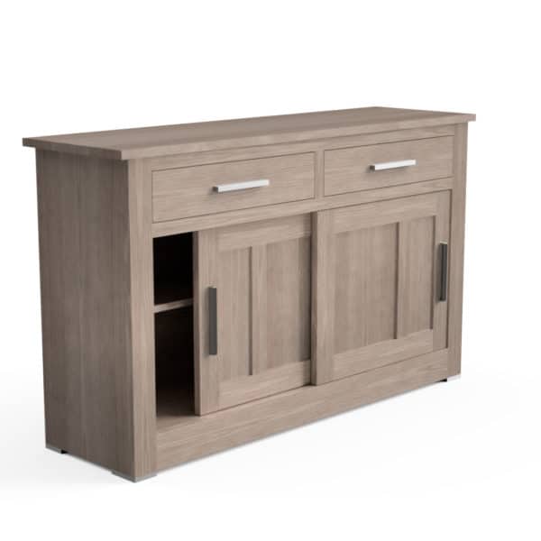 Quercus Contemporary Solid Oak Sliding Door & Drawer Sideboard 1.5m Con-Tempo Furniture 18