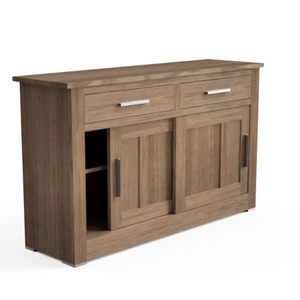 Quercus Contemporary Solid Oak Sliding Door & Drawer Sideboard 1.5m Con-Tempo Furniture 15