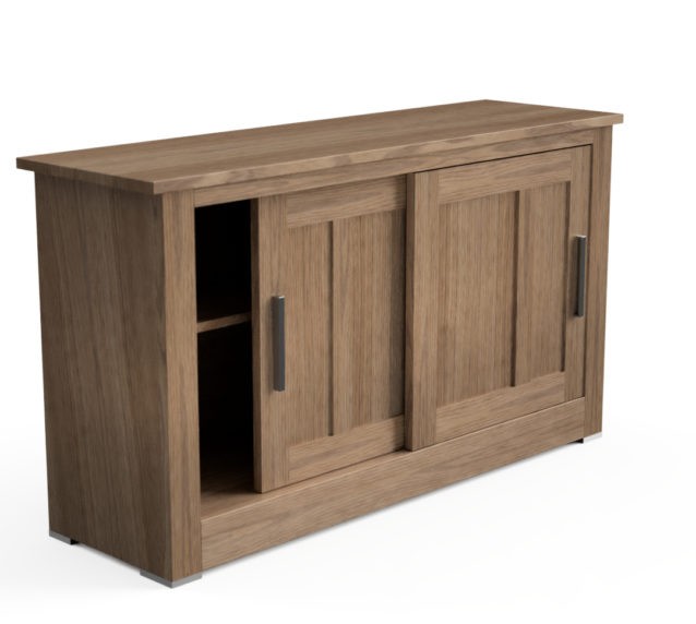 Quercus Contemporary Oak Sliding Door Sideboard 1.5m Con-Tempo Furniture