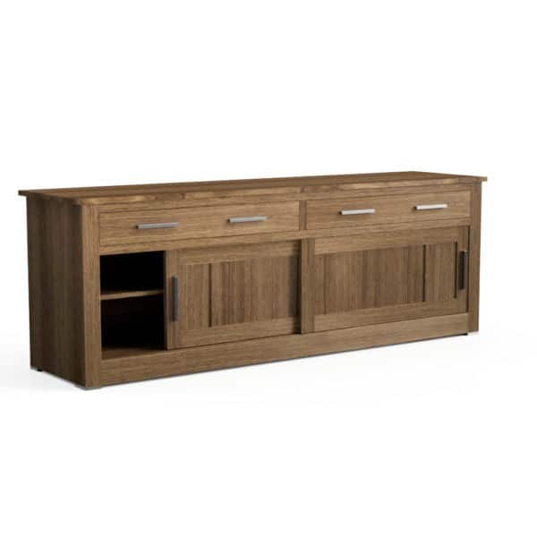 Quercus Contemporary Oak Sliding Door & Drawer Sideboard 2.4m Con-Tempo Furniture 18