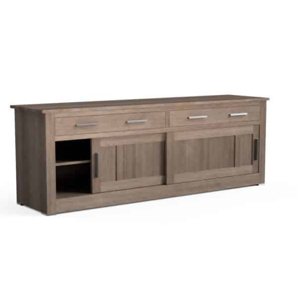 Quercus Contemporary Oak Sliding Door & Drawer Sideboard 2.4m Con-Tempo Furniture 12