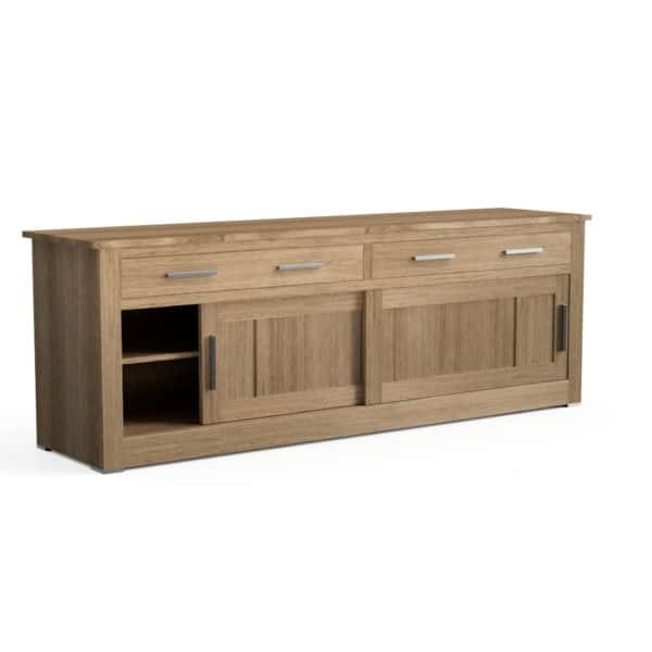 Quercus Contemporary Oak Sliding Door & Drawer Sideboard 2.4m Con-Tempo Furniture 13