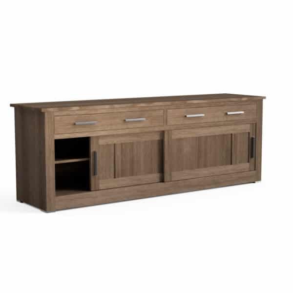Quercus Contemporary Oak Sliding Door & Drawer Sideboard 2.4m Con-Tempo Furniture 15