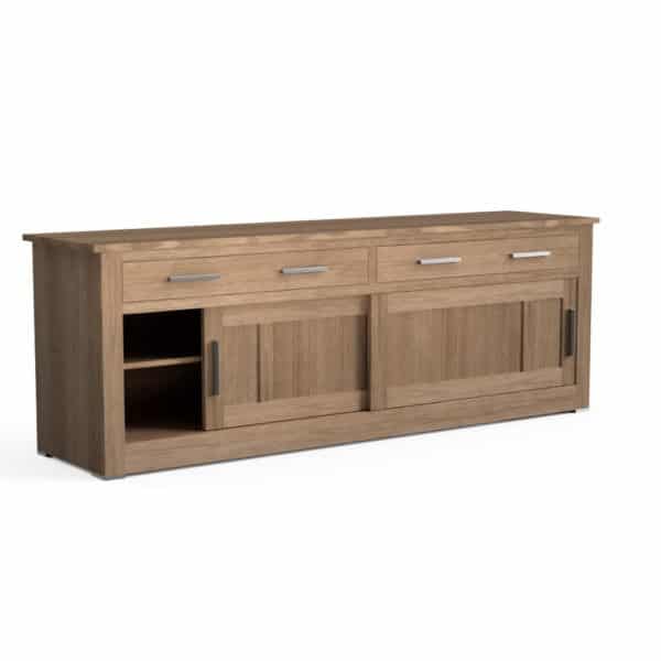 Quercus Contemporary Oak Sliding Door & Drawer Sideboard 2.4m Con-Tempo Furniture 14