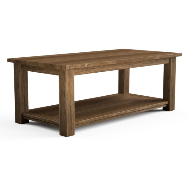 Quercus Solid Oak Coffee Tables With Shelf 3-2 Con-Tempo Furniture