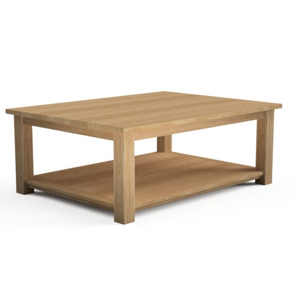 Quercus Solid Oak Coffee Tables With Shelf 4-3 Con-Tempo Furniture