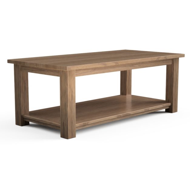 Quercus Solid Oak Coffee Tables With Shelf 3-2 Con-Tempo Furniture