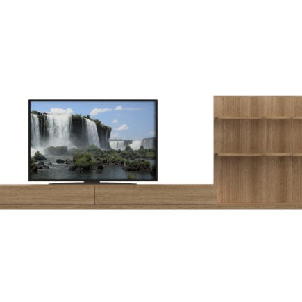Quercus Oak TV Unit 3.8m Con-Tempo Furniture