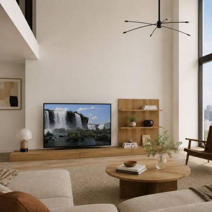 Quercus Oak TV Unit 3.8m Con-Tempo Furniture