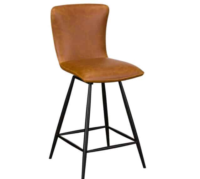 Ella Swivel Bar Stool Tan PU Con-Tempo Furniture