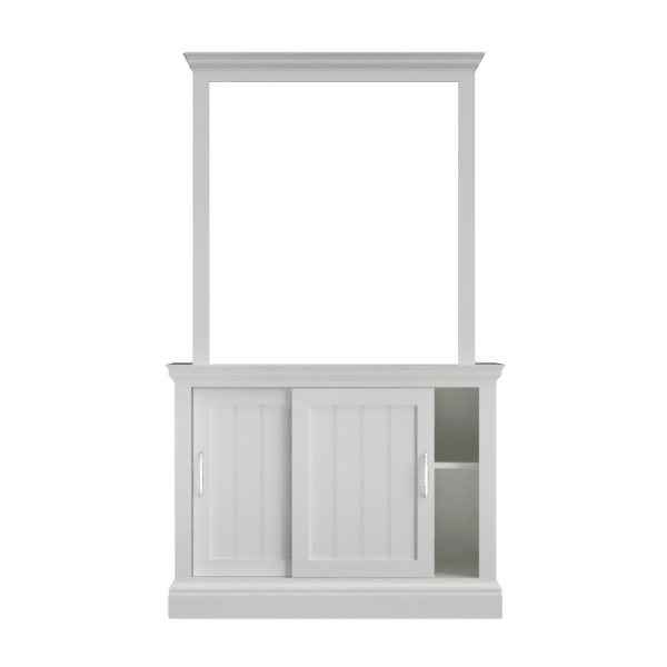 Lusso Customisable 1.2m Sliding Door Sideboard & Open Rack Con-Tempo Furniture 2