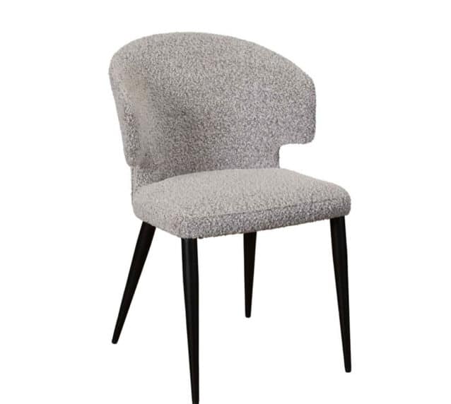 Belle Grey Boucle Dining Chair Con-Tempo Furniture