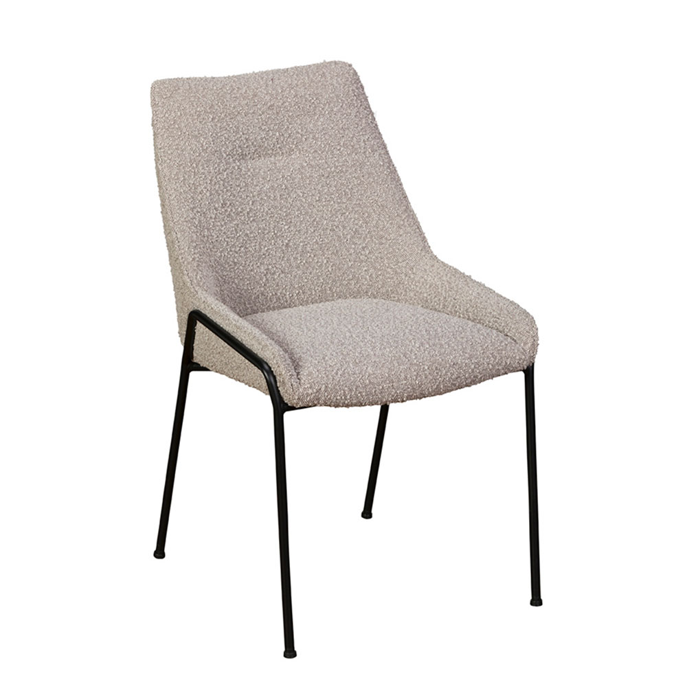 Anna Grey Boucle Dining Chair Con-Tempo Furniture