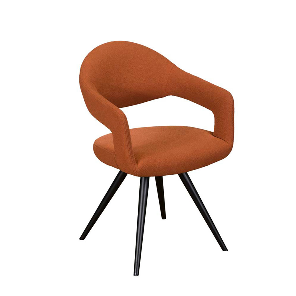 Jamine Boucle Fabric Burnt Orange Con-Tempo Furniture