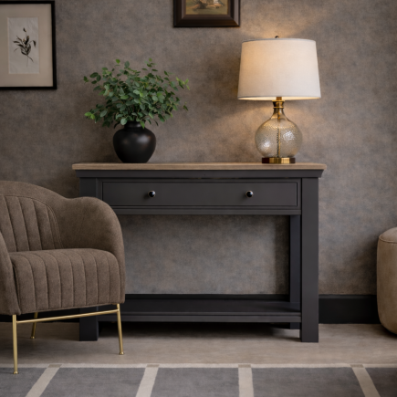 Henley Oak & Painted Console Table Con-Tempo Furniture