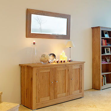 Quercus Solid Oak Wall Mirrors Con-Tempo Furniture
